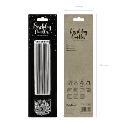 Kagelys - Slv - 12 stk.