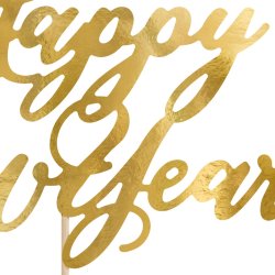 Cake topper - HAPPY NEW YEAR - Guld