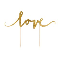 Cake topper - LOVE - Guld