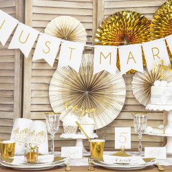 Cake toppers - LOVE - SWEET - YUM - Guld - 6 stk.