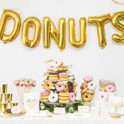 Cake toppers - LOVE - SWEET - YUM - Guld - 6 stk.