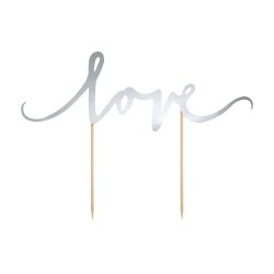 Cake topper - LOVE - Slv