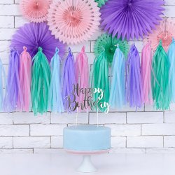 Cake topper - HAPPY BIRTHDAY - Slv
