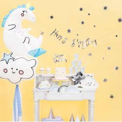 Cake topper - HAPPY BIRTHDAY - Slv