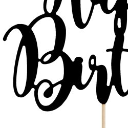 Cake topper - HAPPY BIRTHDAY - Sort