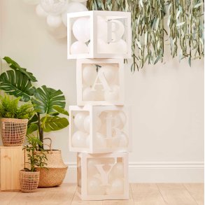 Pop-Up Klodser - BABY - 4 stk. med balloner