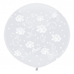 Ballon Jumbo - Klar med roser - 100 cm