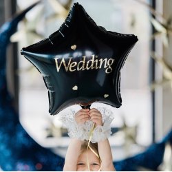 Bogstav klistermrker til balloner - Guld