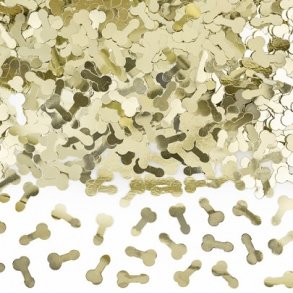 Konfetti - Penis - Guld