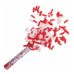 Konfettirr - Rd og hvid