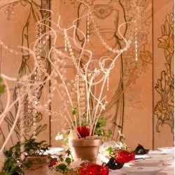 Krystal guirlande - Guld / Gylden - 1 meter - =1,8 cm