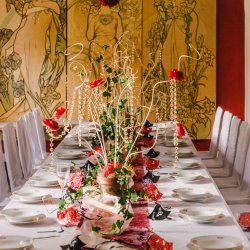 Krystal guirlande - Guld / Gylden - 1 meter - =1,8 cm