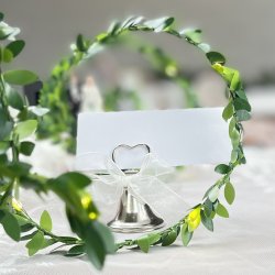 Bordkortholder - Kysseklokke med sljfe