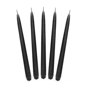 Lys til stage - Sort - 24 cm - 10 stk.