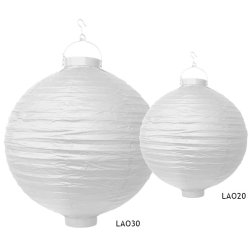 Lanterne med pre - Hvid - 30 cm