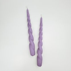 Lys til stage - Snoet Lilla - 24 cm - 2 stk.