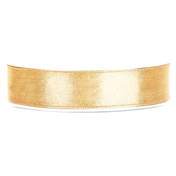 Satinbnd - Lys Guld - 12 mm