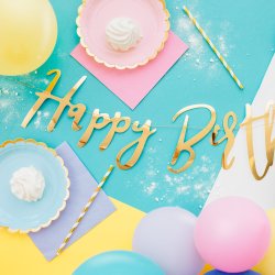 Tallerken - Lysebl med guldkant - 18 cm