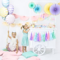 Tallerken - Lysebl med guldkant - 18 cm