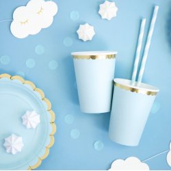 Krus - Lysebl med guldkant