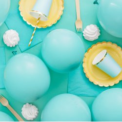 Krus - Lysebl med guldkant