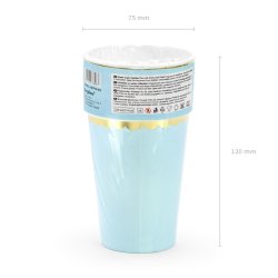 Krus - Lysebl med guldkant