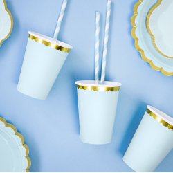 Krus - Lysebl med guldkant