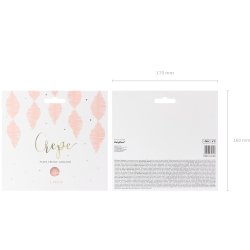 Crepebnd med frynser - Lyserd