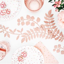 Dekorationsblade - Rosa - 9 stk.