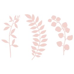 Dekorationsblade - Rosa - 9 stk.
