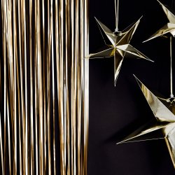 Glitter Gardin - Mat Guld - 90 x 250 cm