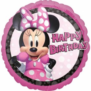Folieballon - MINNIE MOUSE - Happy Birthday - 43 cm