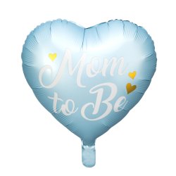 Folieballon - MOM TO BE - Lysebl - 35 cm