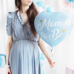 Folieballon - MOM TO BE - Lysebl - 35 cm