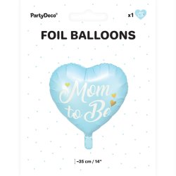 Folieballon - MOM TO BE - Lysebl - 35 cm