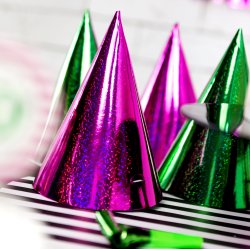 Party hatte - Holografisk Mix - 20 stk.