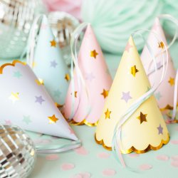 Party hatte - Stjerne Mix - 6 stk.