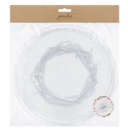 Organza pose - Hvid -  25 cm - 10 stk.