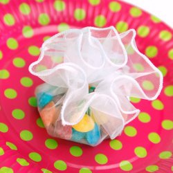 Organza pose - Hvid - 26 cm - 20 stk.