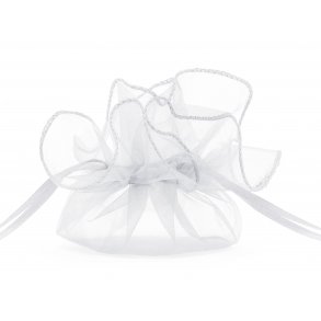 Organza pose - Hvid - 26 cm - 20 stk.
