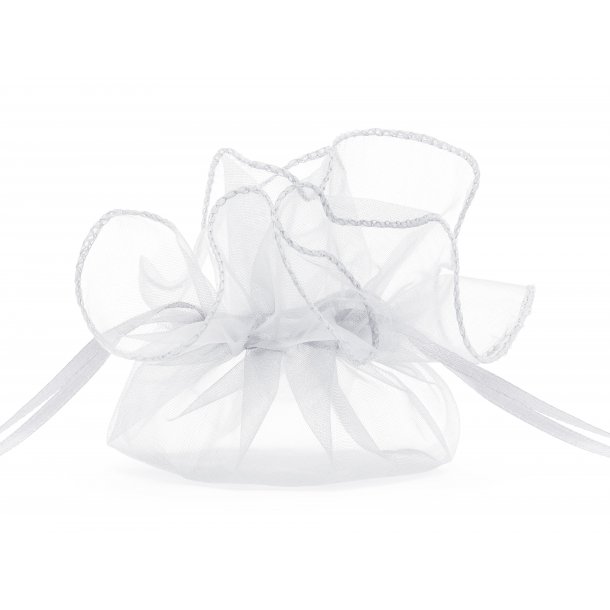 Organza pose - Hvid - 26 cm - 20 stk.
