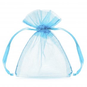 Organza pose - Lysebl - 10 cm - 20 stk.