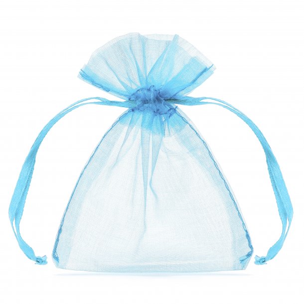 Organza pose - Lysebl - 10 cm - 20 stk.