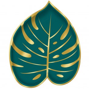 Tallerken - Palmeblad - 22 cm