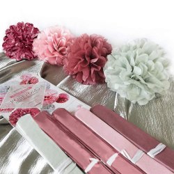 Pompon - Rose mix - 20 stk.