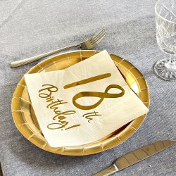 Tallerken - Guld - 23 cm