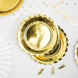 Tallerken - Guld - 18 cm