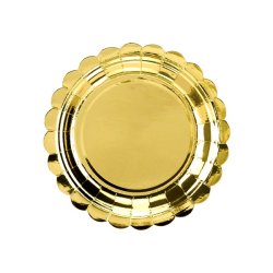 Tallerken - Guld - 18 cm