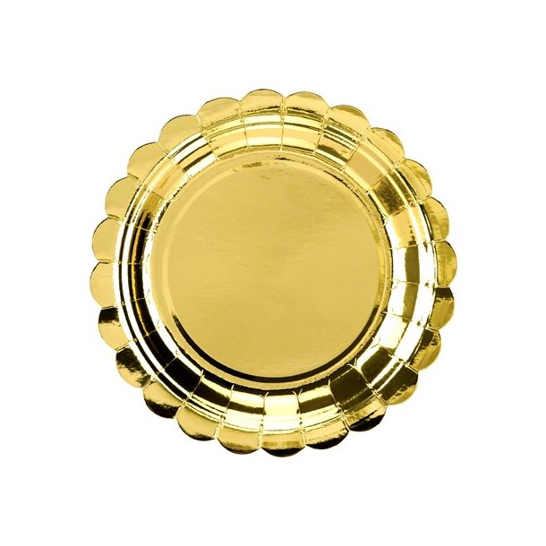 Tallerken - Guld - 18 cm