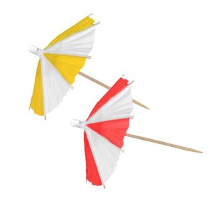 Picks - Paraply med striber - 10 stk.